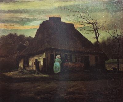 Vincent Van Gogh Cottage at Nightfall (nn04) china oil painting image